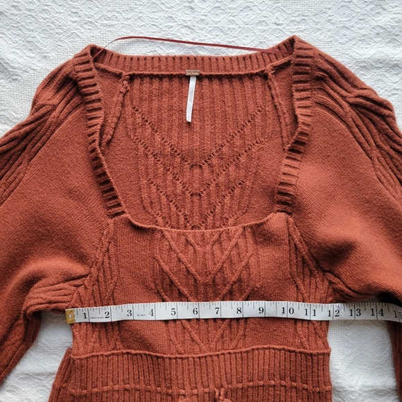 The Free People Emmaline Long Sleeve Sweater Dress in Cinnamon - Picture 10 of 13